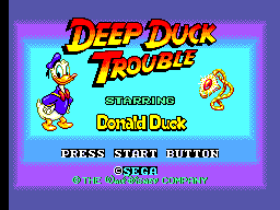Deep Duck Trouble Starring Donald Duck (Europe) Title Screen